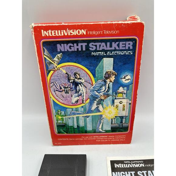 Night Stalker (Mattel Intellivision, 1982) Complete With Overlays Tested - Picture 4 of 6